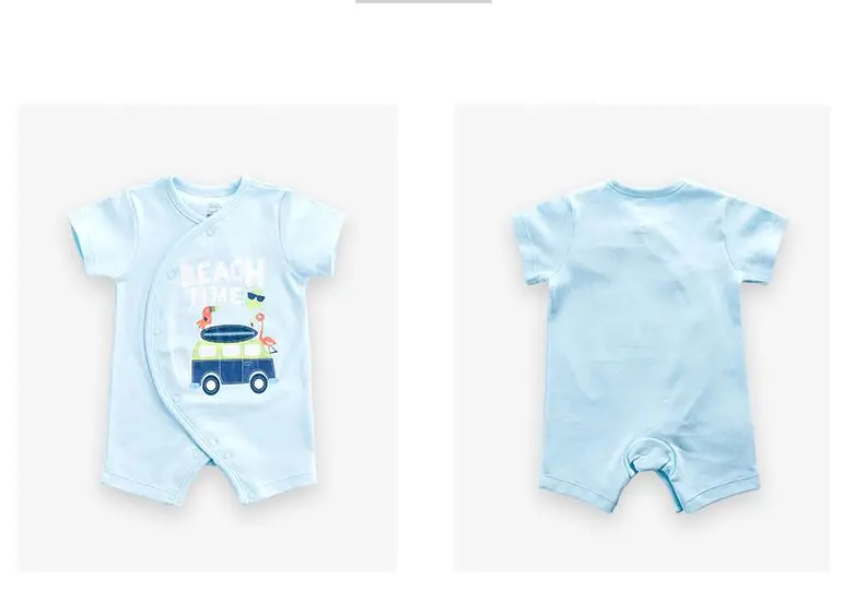 coloured baby bodysuits Car children's wear boys and girls BABY BODYSUIT baby romper short sleeve creeper clothes summer wear baby clothes cheap