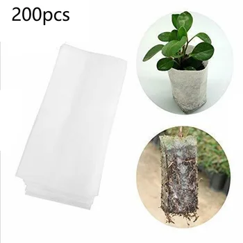 

200PCS Non-woven Fabric Nursery Bags Plant Grow Bag Seed Pouch Nursery Pots Non-woven Fabric Fruit Protection Bags