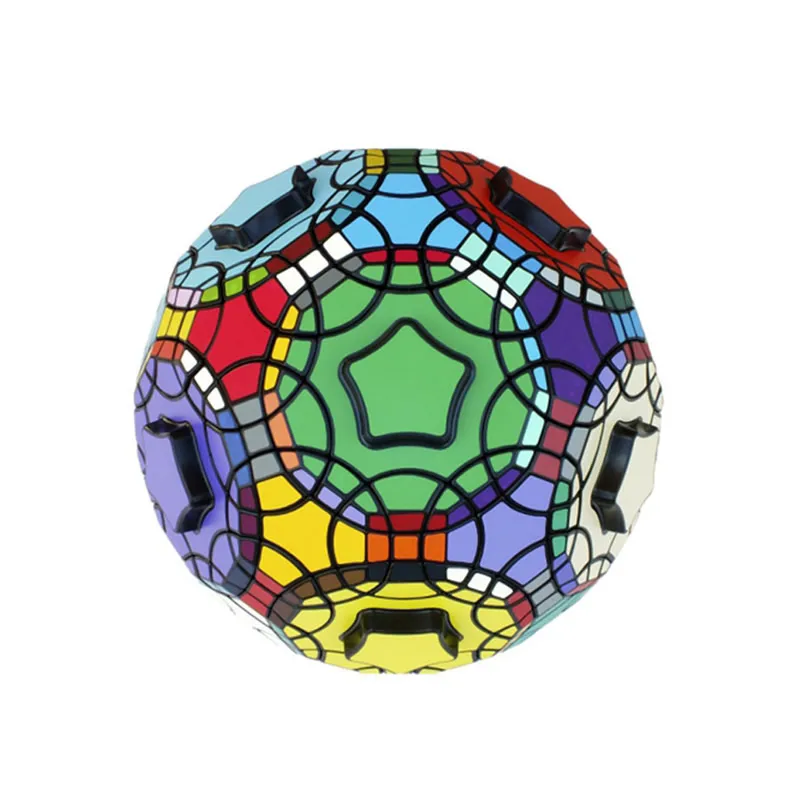 VeryPuzzle, большой шар, Icosidodecahedron, футбольный магический куб, 62 лица, скорость, твист, головоломка, головоломки, развивающие игрушки - Цвет: Black