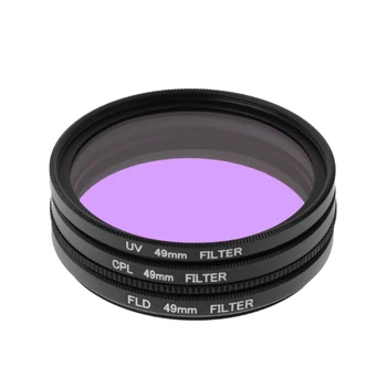 

Camera Accessories 46mm UV / FLD / CPL Multi-Coated Glass Filter Lens + Case Set