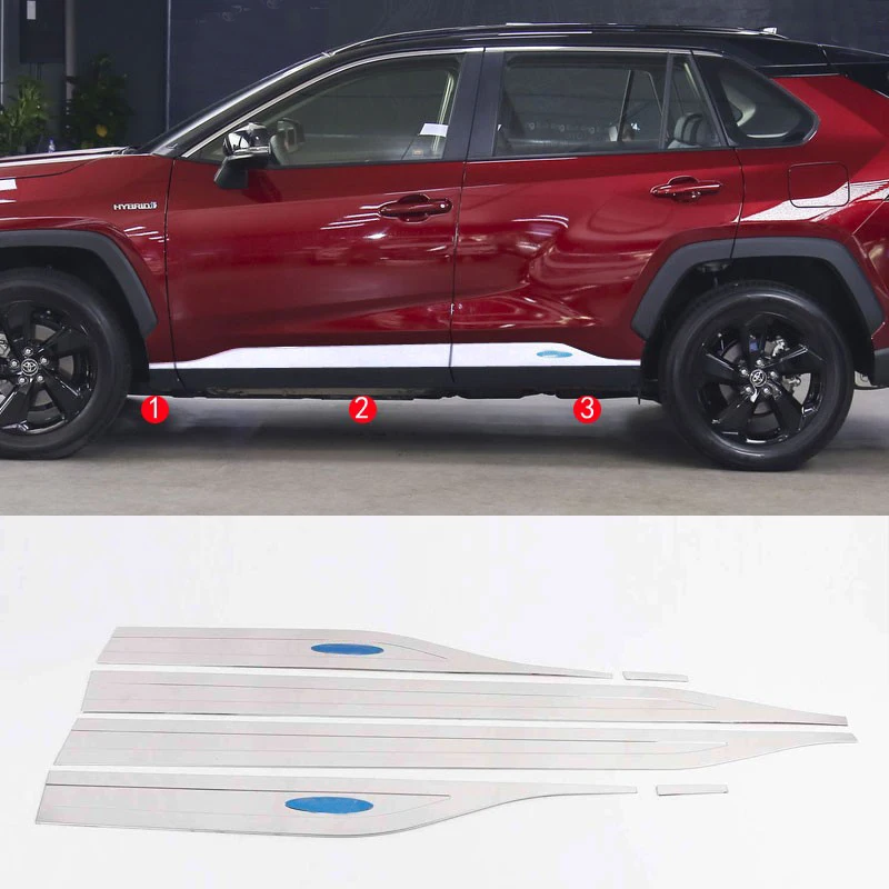 Lsrtw2017 для Toyota Rav4 край двери автомобиля полосы молдинги на кузов Декоративные аксессуары для интерьера молдинги