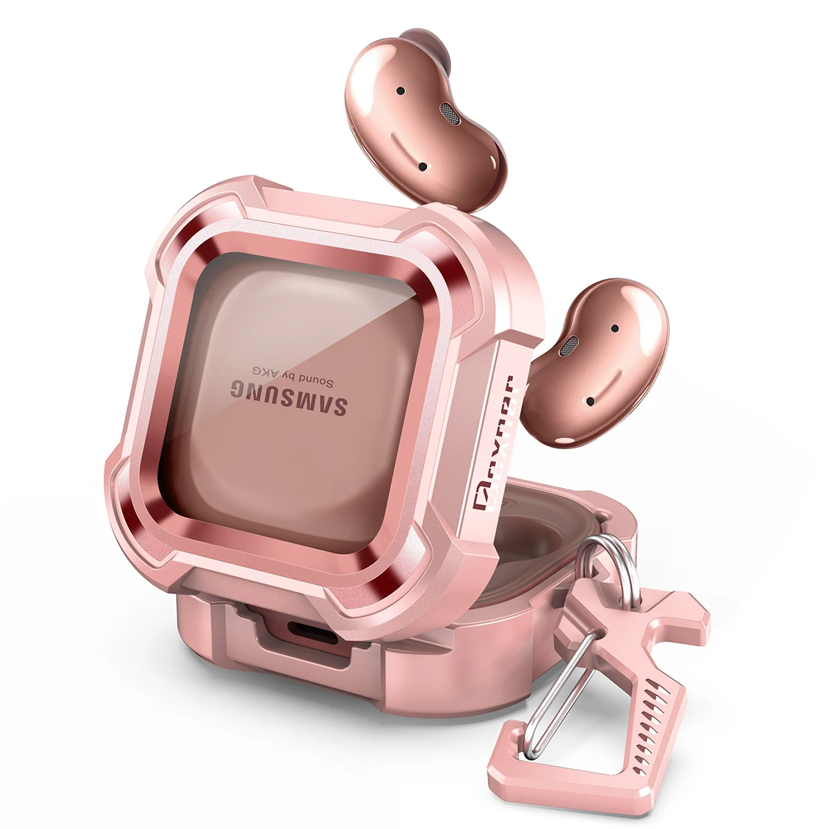 Wireless Earphone Charging Box For Samsung Galaxy Buds Live Bluetooth Headset Protective Shockproof Cover Box With Buckle
