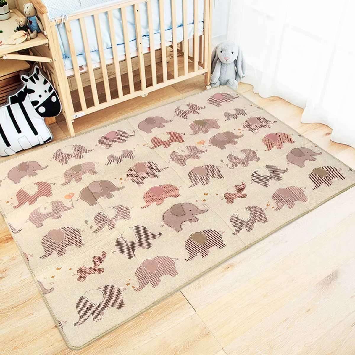 

Hot 200x180cm Cartoon Baby Play Mat Foldable Thick Crawling Cover Game Mat Carpet LDPE Waterproof Parlor Floor Climbing Game Bla