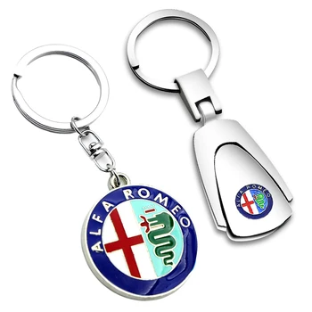 

Alloy Car Key Ring Keychain for Alfa Alpha Romeo 159 147 156 Giulietta 147 159 Mito Chrome Key Case car Gadgets Accessories