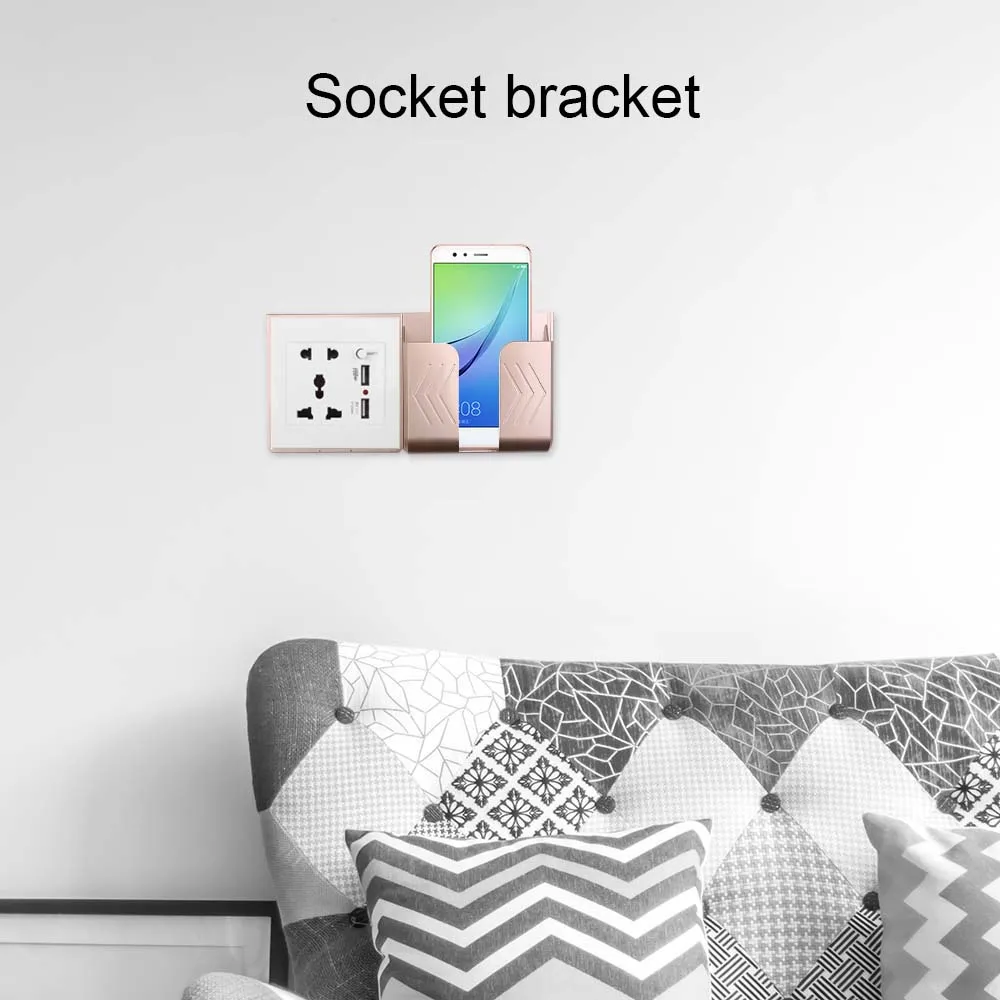 Smart Dual USB Port Home Wall Charger Adapter EU Standard Plug Floor Socket Power Outlet Charging Phone Bracket