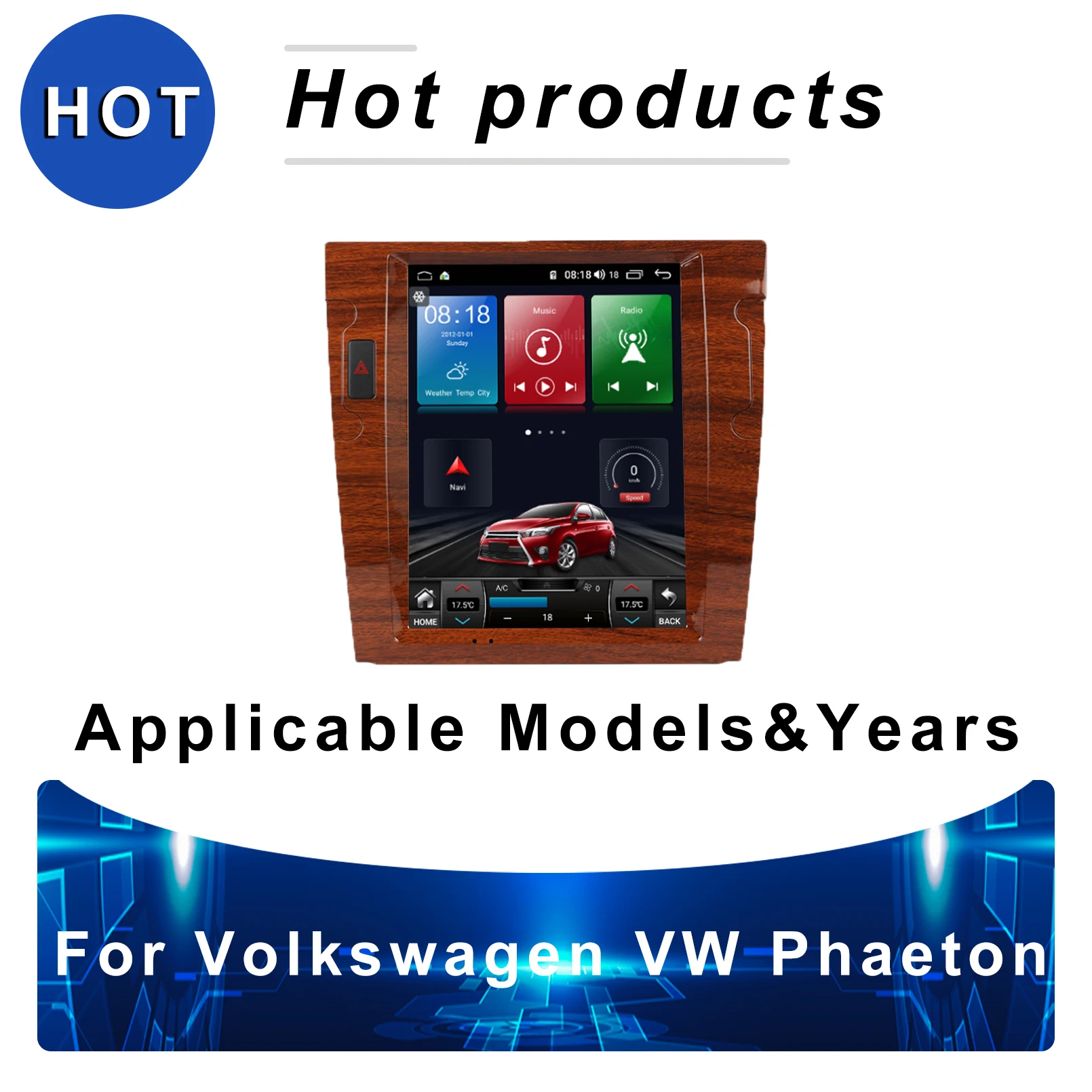Android car radio For Volkswagen VW Phaeton gps navigator for 4G stereo with bluetooth DAB+ Carplay 2003- 2013 | Автомобили и