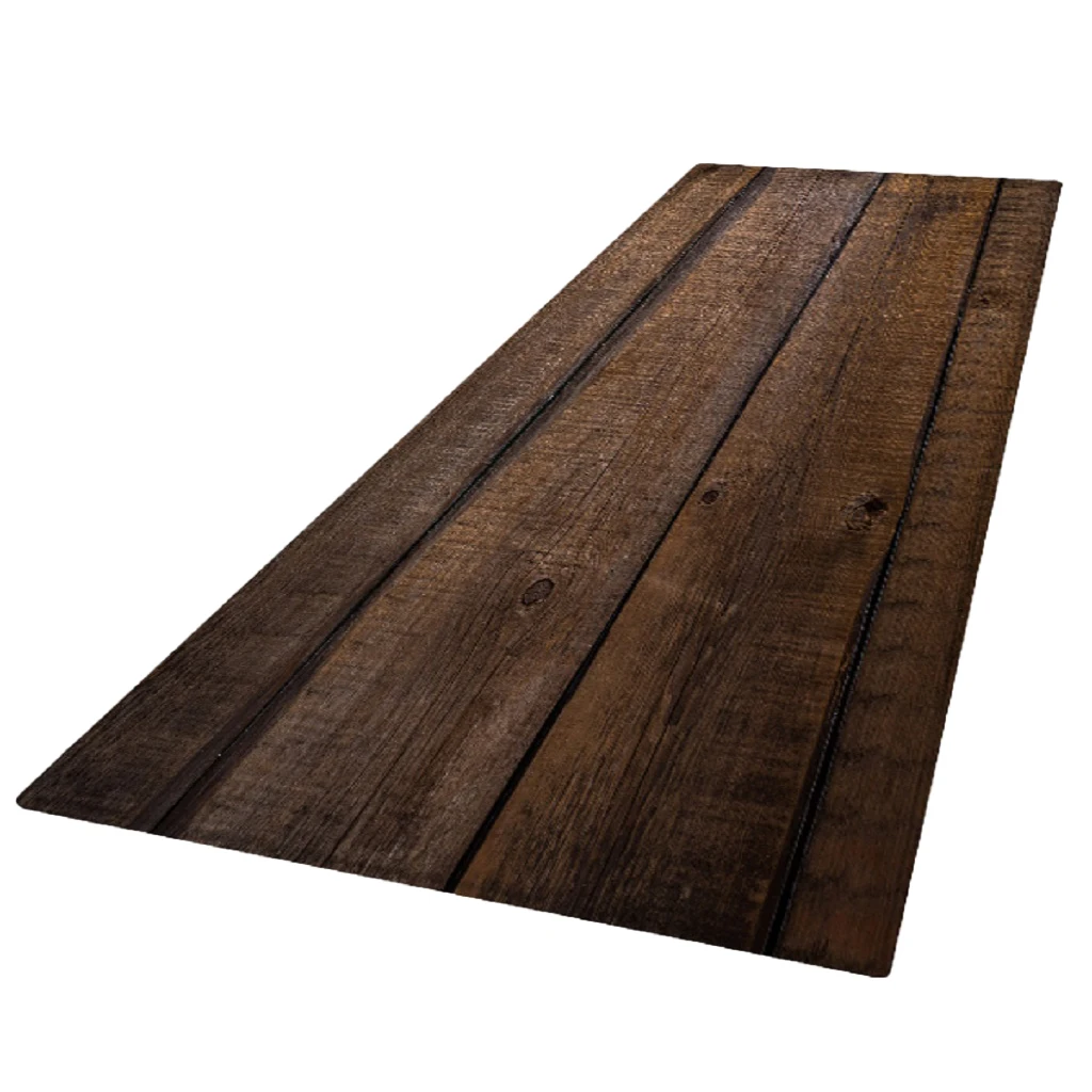 Wooden Board Нескользящий коврик для прихожей, коврик для двери с 3D фото печатью - Цвет: Wooden Board