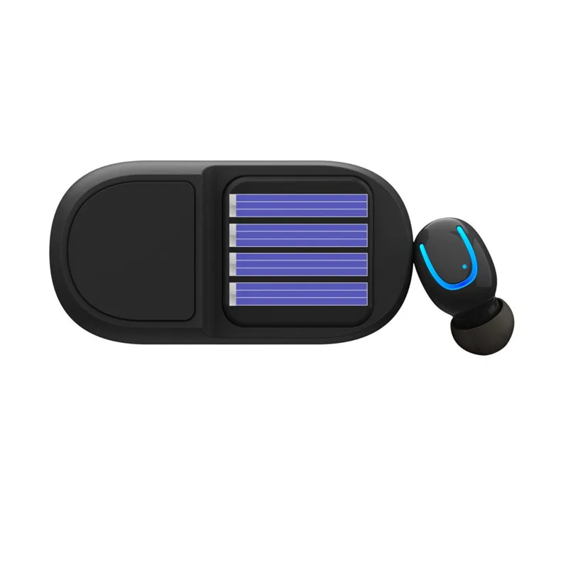 Солнечные меняющиеся мини беспроводные Bluetooth наушники спортивные односторонние Универсальные наушники вкладыши наушники для iPhone 40NOV7