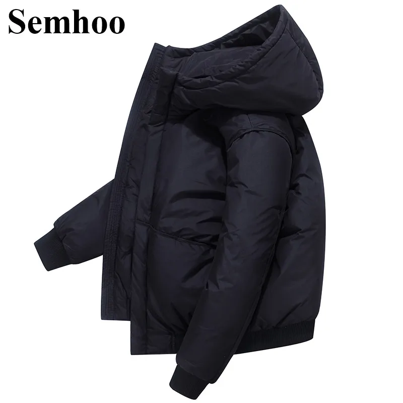 Winter New Down Jacket Men's Thick Warm Hooded Sports Men's Jacket Loose Casual Down Jacket Plus Size M-3XL