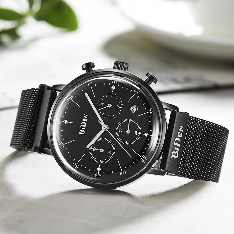 

Hot Sales MEN'S Watch Business Simple Quartz Watch Trend Six-pin Waterproof Watch Milan Nice, Nizza Steel Watch Strap