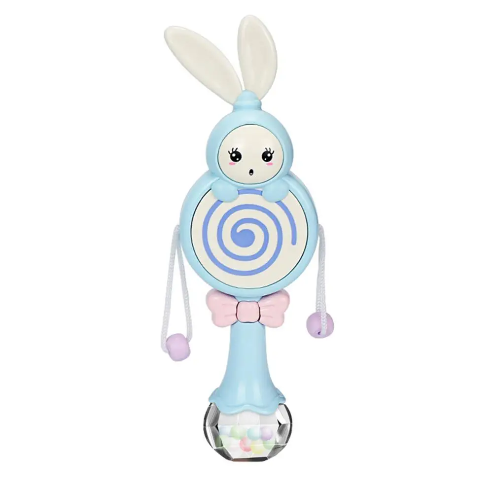 

Infant Cartoon Rabbit Shaking Rattle Baby Hand Bell Music Light Teether Toy