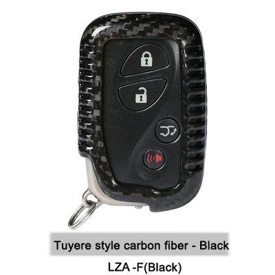 LZA-F(Black) Чехол для автомобильных ключей из углеродного волокна для Lexus NX GS RX IS ES GX LX RC 200 250 350 LS 450H 300H чехол для ключей аксессуары для ключей - Название цвета: LZA-F(Black)