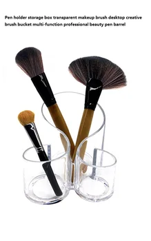 

Pen holder storage box transparent makeup brush desktop creative brush bucket multi-function professional beauty pen barrel
