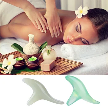 

Skin Relaxing Hand Massage Tool Natural Resin Scraper SPA Body Back Relax Massage Scraping Guasha Beeswax Board