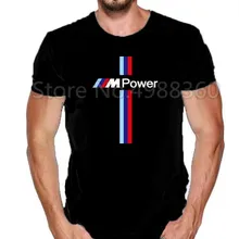 Модные брендовые мужские футболки с принтом Bmw M power Fun, Классические Летние Стильные футболки, одежда, европейский размер XXL, мужские футболки