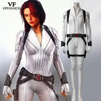 

VIP FASHION Avengers Cosplay Black Widow Natasha Romanoff Superhero Costumes Props Halloween Women Adult Outfit Without Shoes