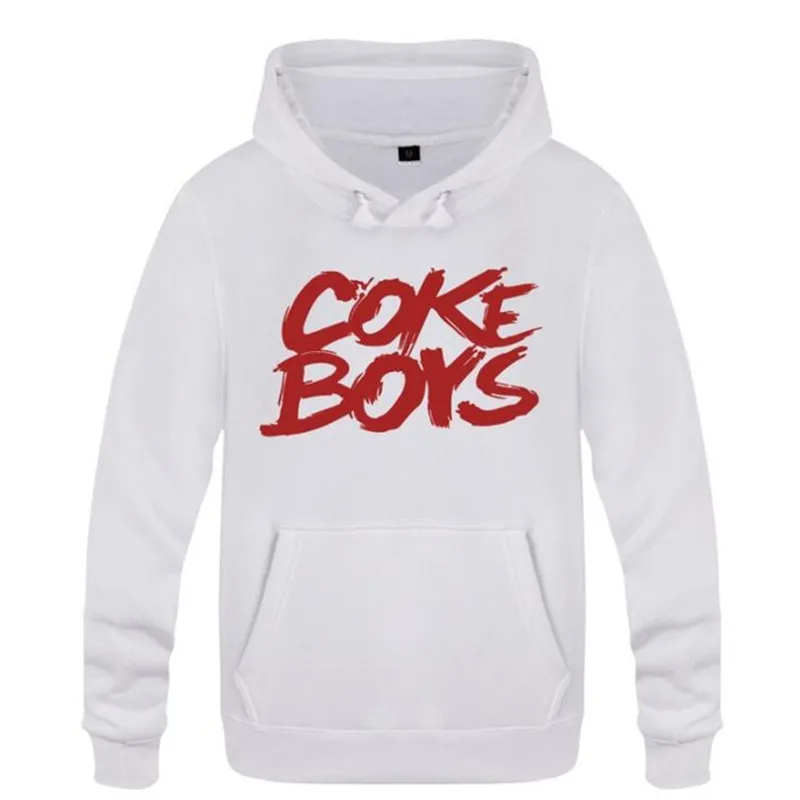 white hoodie 6 Мужская толстовка с капюшоном в стиле рок, хип-хоп, с надписью «Coke» для мальчиков, мужские толстовки с капюшоном, Зимние флисовые толстовки с длинными рукавами, пуловер для катания на коньках, Moleton Masculino - Цвет: white hoodie 6