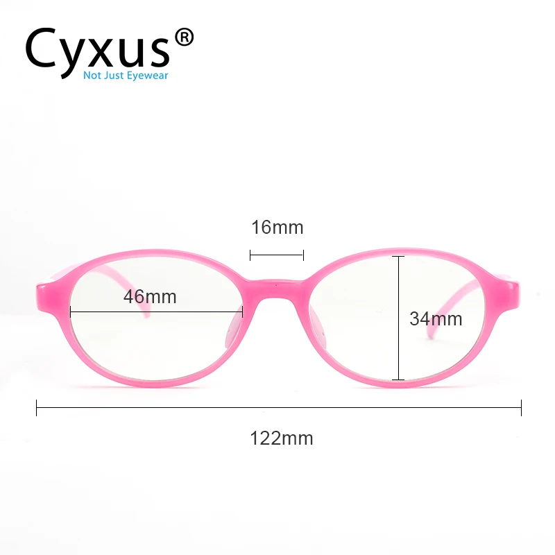 Cyxus анти-синий светильник очки для детей компьютерные очки TR90 рамка BPA-Free силиконовая носовая фиксирующая Накладка для мальчиков/девочек в возрасте 3~ 12-6008