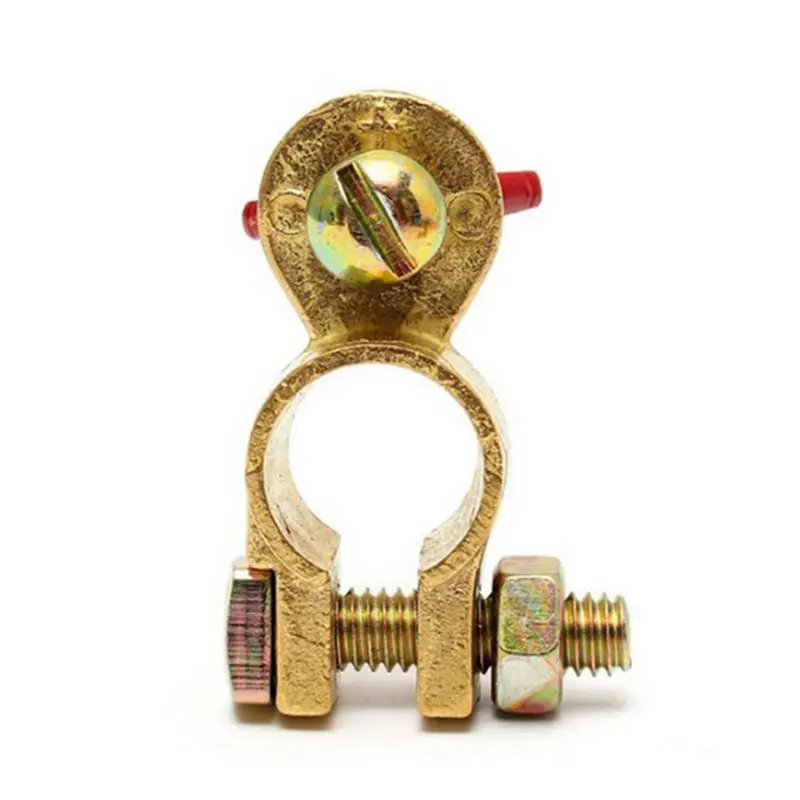 Положительная и нагативная Автомобильная батарея зажим Латунный разъем 1 пара A0NE
