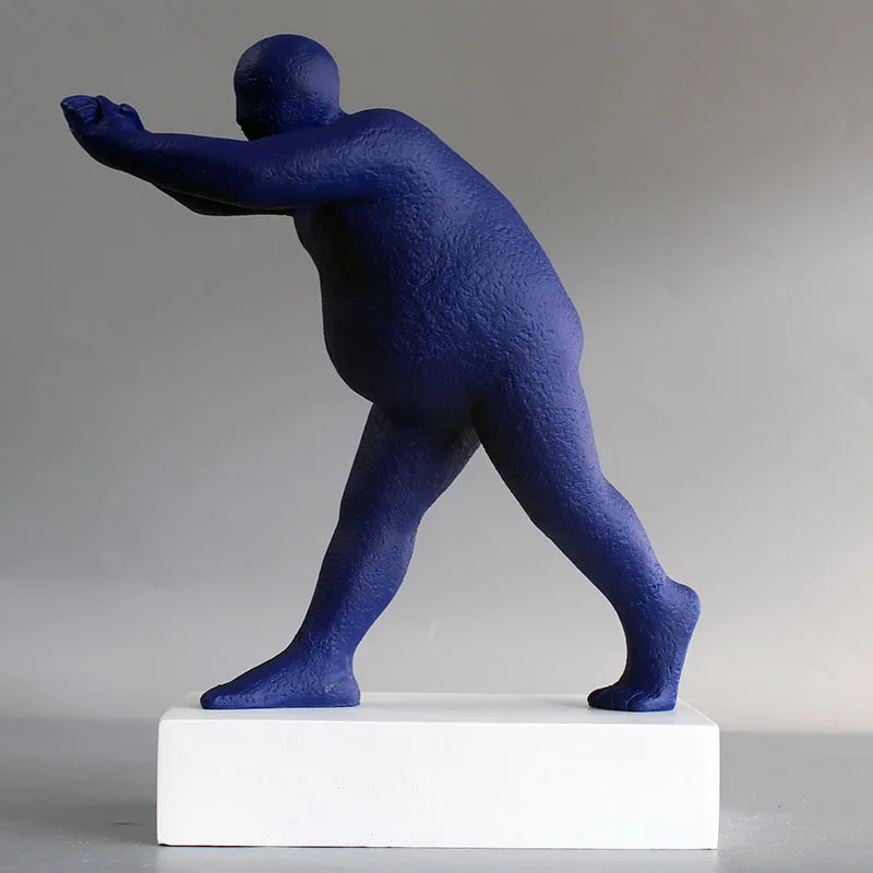 A Современные люди абстракция гимнастика сбалансированная осанка смолы Art&Craft статуя творческая гостиная ТВ Кабинет украшения X3538 - Цвет: A
