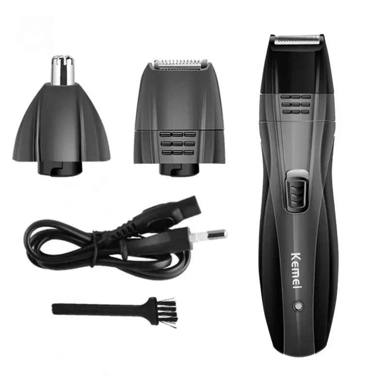 KEMEI 3 In 1 Multifunction Hair Clippers Set Beard Shaving Nose Hair Cutting Razor Nose Hair Trimmer Shaver