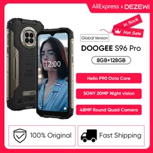 Doogee s96 pro 24w carga rápida áspero telefone 48mp quad câmera 20mp visão noturna infravermelha helio g90 octa núcleo 128gb rom 6350mah