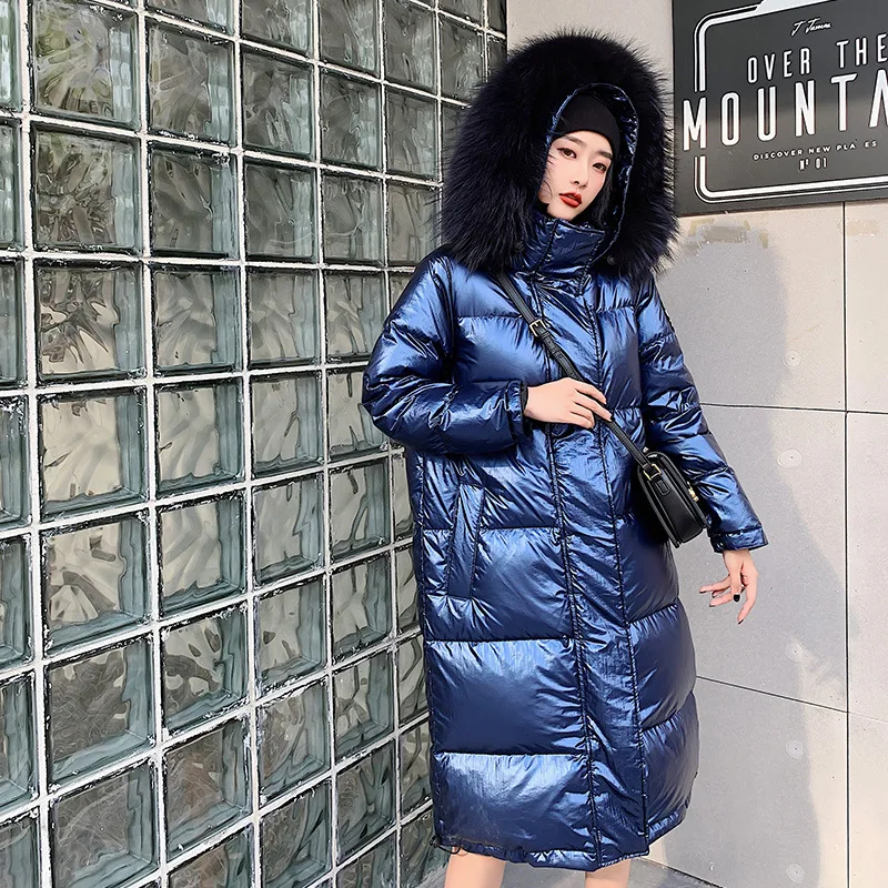 

Korean Parkas Women Winter Long Warm Padded Down Cotton Loose Female Jacket Coat Nice Patchwork Fashion Ladies Jackets