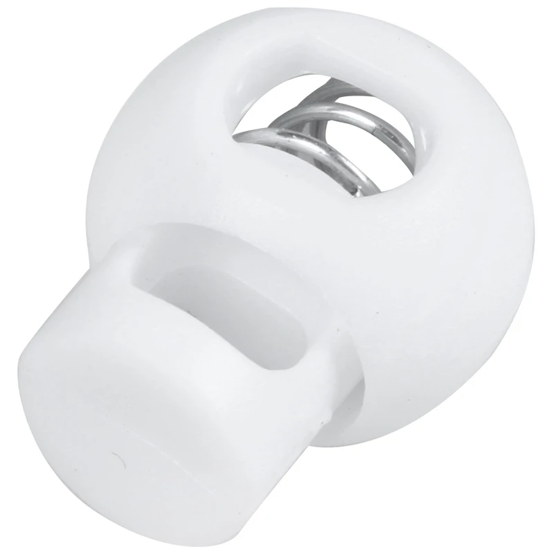 

10 Pcs White 6mm x 5.5mm One Hole Cord Stoppers Cord Lock Cordlock Stoppers