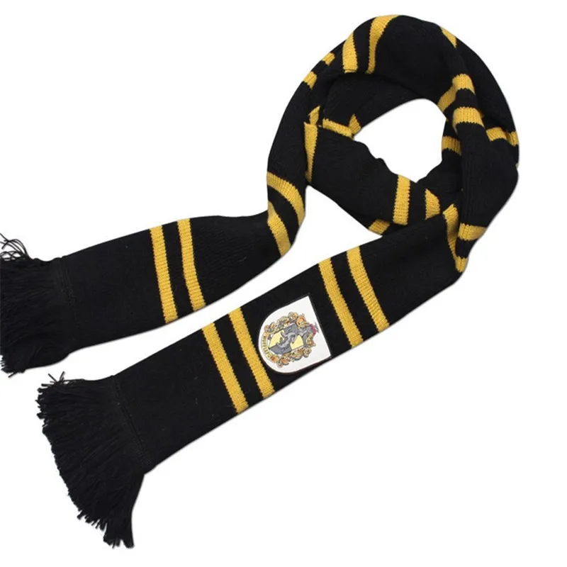 Hufflepuff Гриффиндор Слизерин Hufflepuff Ravenclaw шарфы кепки шарф шляпа галстук взрослый Косплей Костюм Шейный Платок для мужчин женщин мальчиков - Цвет: Hufflepuff