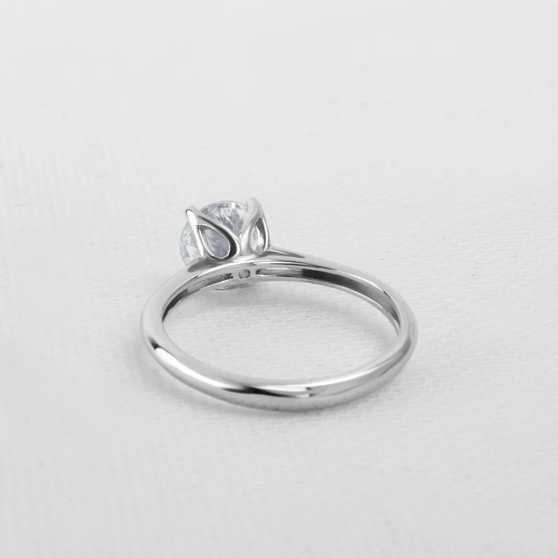 AINUOSHI трендовый 1,25 ct Solitaire круглое кольцо 14K цельное желтое/белое золото SONA алмаз Anillo Помолвочные кольца для женщин
