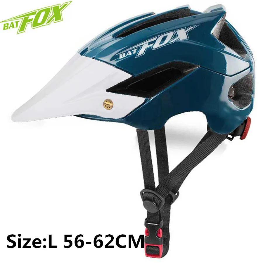 5002-dark green BATFOX мужской велосипедный шлем все-terrai MTB шлем для велосипеда, мотоцикла спортивный защитный шлем внедорожный супер горный велосипед велосипедный шлем bmx - Цвет: 5002-dark green