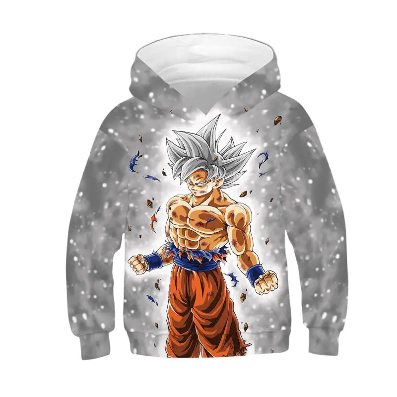

Kids Cartoon Hoodie Boys Girls Hooded Pullover Dragon Ball Sweatshirt Children Animation Outerwear Teens Sport Wear Tops Fall