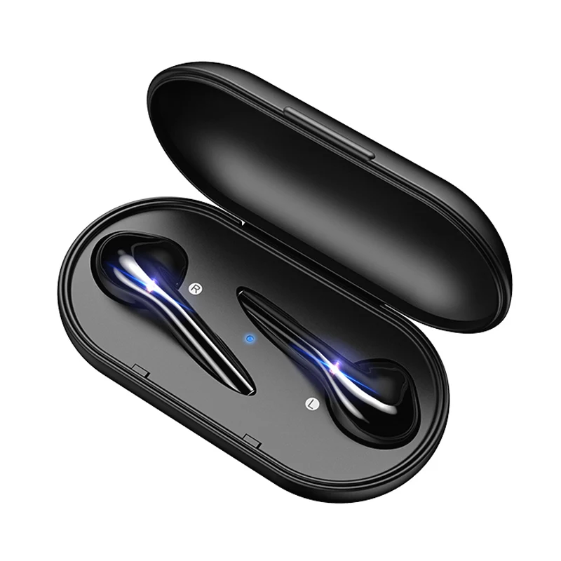 M6s TWS Bluetooth 5,0 беспроводные наушники спортивные гарнитуры сенсорное управление громкой связи Наушники-вкладыши футляр для наушников с микрофоном - Цвет: Black