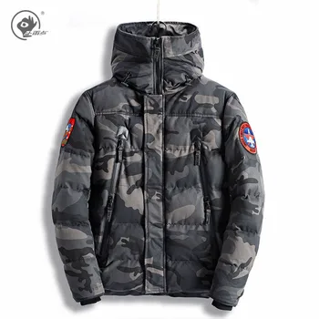 

Little Rain Winter Military Thick Men's Cotton Padded Jacket Camouflage Parka Camo Zipper Hoodie Coat Male Uomo Abbigliamento