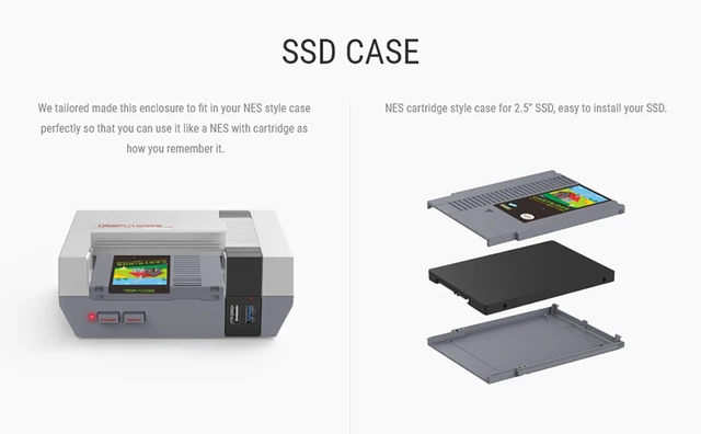 Retroflag NESPi 4 Case for Raspberry Pi 4 Case with SSD Case Cooling Fan Adapter Heatsinks for Raspberry Pi 4 Model B