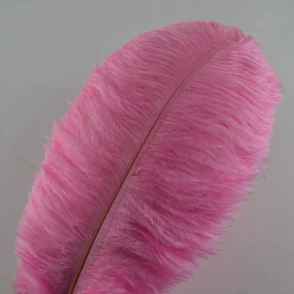 10 шт./лот, золотые страусиные перья, длина 50-55 см, мятно-грень, окрашенные из страусовых перьев для свадьбы, карнавала, вечерние украшения, рукоделие - Цвет: pink