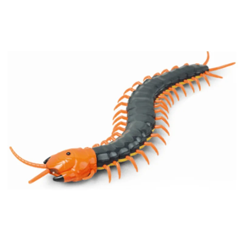 Centipede Black Инфракрасный пульт дистанционного управления, набор игрушек для животных для детей и взрослых, умный таракан, паук, змея, муравей, шутки, радио, насекомое для мальчиков - Цвет: Centipede Black