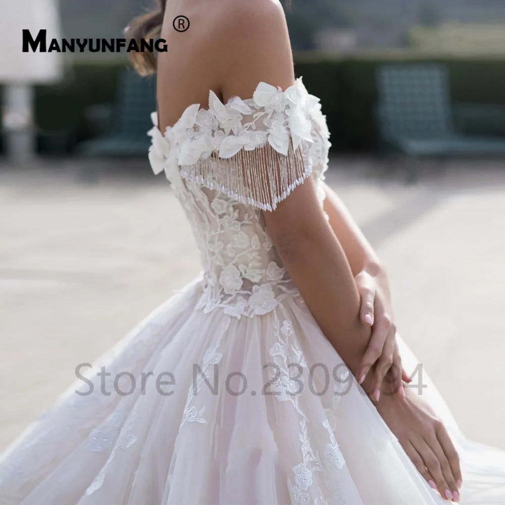 MANYUNFANG роскошное свадебное платье размера плюс Robe BLANCHE Милая шея может para vestido de novia Длинный Шлейф для свадьбы невесты