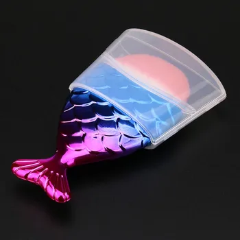

Fish Scale Makeup Brush Fishtail Bottom Brush P brochas rotection Box Cover кисти для макияжа pincel maquiagem pedzle do make up