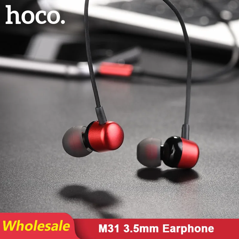 HOCO M31 16 шт./лот оптовая продажа наушники гарнитуры со встроенным микрофоном 3 5 мм