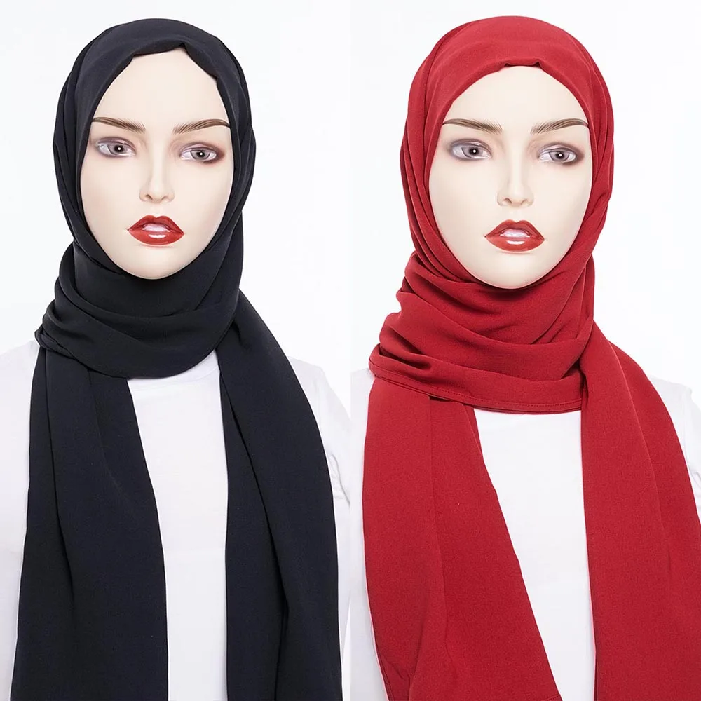 Siskakia 70*180 мусульманские женские хиджаб из Джерси шарф foulard femme hijabs Исламские шали soild качество CEY головной платок для женщин 2019