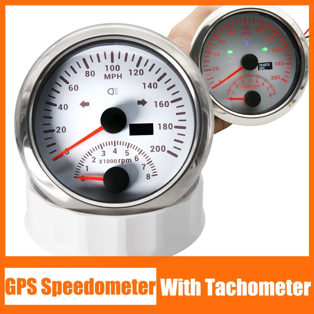 85MM GPS Tachometer Mit 8000RPM Drehzahlmesser Universal Motorrad Digital Tacho  Tacho Meter Sensor Für Auto Lkw Boot 12V - AliExpress
