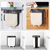 9L Wall Mounted Folding Waste Bin Kitchen Cabinet Door Hanging Trash Bin Car Garbage Trash Can for Bathroom Toilet Waste Storage ► Photo 3/6