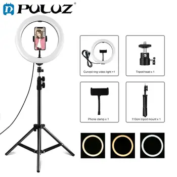 

26cm Marquee Photography Lighting Phone Ringlight Tripod Stand Photo Led Selfie Bluetooth remote Ring Light Lamp TikTok Youtub
