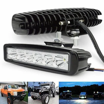 

Led Fog Lights New 18W 12V Work Light Bar Spotlight Flood Lamp Driving Offroad Fog Light For Jeep Toyota SUV 4WD Boat Truck