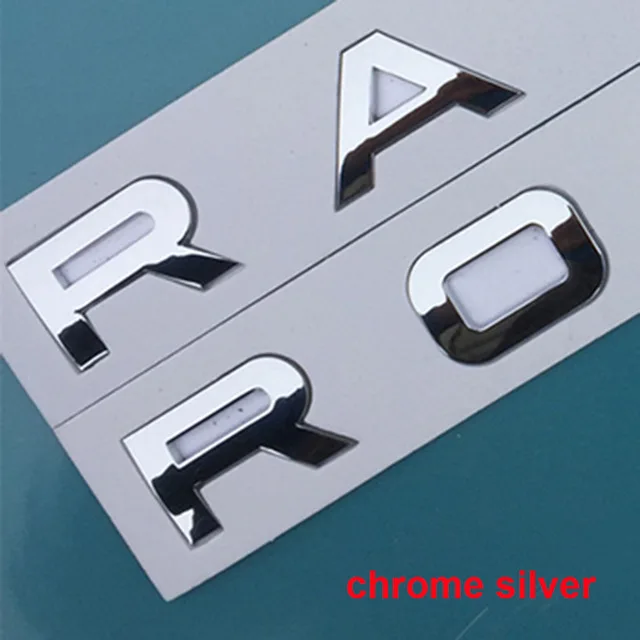 Верхняя эмблема АБС автомобильный Стайлинг капот багажник буквы логотип наклейка для LAND RANGE ROVER SPORT VELAR SV Edition глянцевый черный матовый серебристый - Цвет: chrome silver RANGE