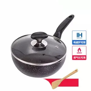 Milk Pot Small Wok Wok Non-stick Pan Deep Deep Frying Pan Pot Induction Cooker Open Flame Universal Cooking Pot Kitchen Cookware - Цвет: 20cm with lid