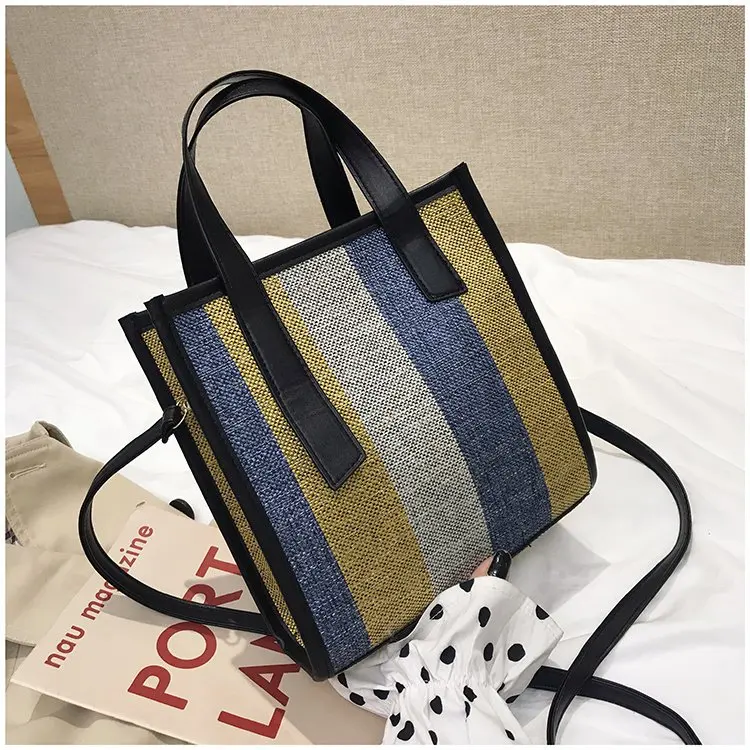 

Bag Women's 2019 Autumn And Winter New Style Stripes Shoulder Bag Simple Versatile Female Backpack Fashion Shoulder Handbag
