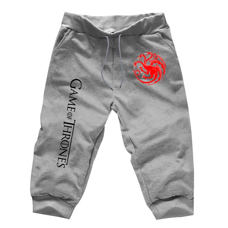 Cropped Trousers 8 Harajuku/спортивные брюки «Игра престолов»; летние спортивные брюки для фитнеса; спортивные брюки для мальчиков; 7 минут; мужские укороченные брюки - Цвет: Cropped Trousers 8