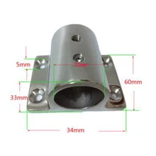 Лодка Поручень фитинги 90 градусов 7/" Труба базовый кронштейн 316 нержавеющая сталь